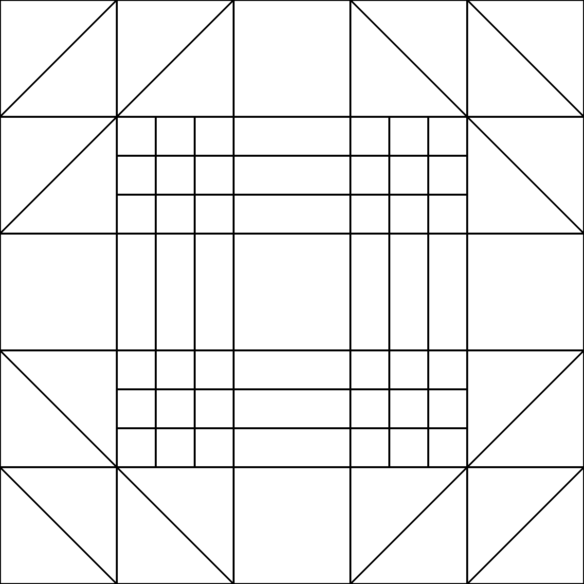 Pattern 46, Goose in the Pond barn quilt pattern thumbnail